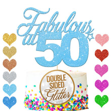 Load image into Gallery viewer, Personalised  Fabulous At 50th Cake Topper