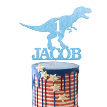 Load image into Gallery viewer, Personalised Dinosaur Cake Topper Birthday Gift