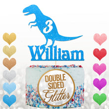 Load image into Gallery viewer, Personalised Dinosaur Cake Topper for Boy - EDSG
