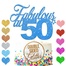 Load image into Gallery viewer, Personalised  Fabulous At 50th Cake Topper