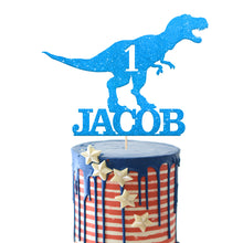 Load image into Gallery viewer, Personalised Dinosaur Cake Topper Birthday Gift