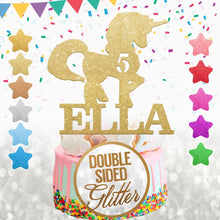 Load image into Gallery viewer, Personalised Unicorn Birthday Cake Topper - EDSG
