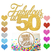 Load image into Gallery viewer, Personalised  Fabulous At 50th Cake Topper
