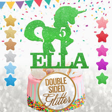 Load image into Gallery viewer, Personalised Unicorn Birthday Cake Topper - EDSG