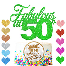Load image into Gallery viewer, Personalised  Fabulous At 50th Cake Topper