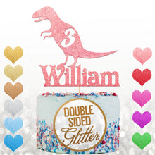 Load image into Gallery viewer, Personalised Dinosaur Cake Topper for Boy - EDSG