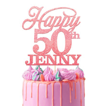 Load image into Gallery viewer, Personalised 50th Birthday Cake Topper Bold Text - EDSG