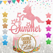 Load image into Gallery viewer, Personalised Unicorn Birthday Cake Topper - EDSG