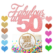 Load image into Gallery viewer, Personalised  Fabulous At 50th Cake Topper