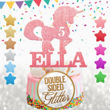Load image into Gallery viewer, Personalised Unicorn Birthday Cake Topper - EDSG