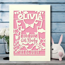 Load image into Gallery viewer, Personalised Baby Girl Birthday CardGift for Girl with Envelopes - EDSG