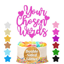Load image into Gallery viewer, Personalised Birthday Cake Topper Any Text