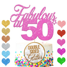 Load image into Gallery viewer, Personalised  Fabulous At 50th Cake Topper