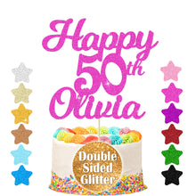 Load image into Gallery viewer, Personalised Birthday Cake Topper Any Name Any Age