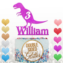 Load image into Gallery viewer, Personalised Dinosaur Cake Topper for Boy - EDSG