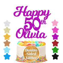 Load image into Gallery viewer, Personalised Birthday Cake Topper Any Name Any Age