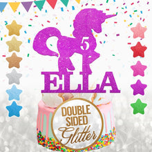 Load image into Gallery viewer, Personalised Unicorn Birthday Cake Topper - EDSG