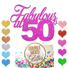 Load image into Gallery viewer, Personalised  Fabulous At 50th Cake Topper
