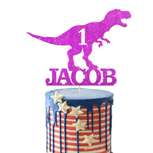 Load image into Gallery viewer, Personalised Dinosaur Cake Topper Birthday Gift