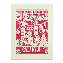 Load image into Gallery viewer, Personalised Merry Christmas Cards