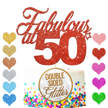 Load image into Gallery viewer, Personalised  Fabulous At 50th Cake Topper