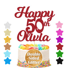Load image into Gallery viewer, Personalised Birthday Cake Topper Any Name Any Age