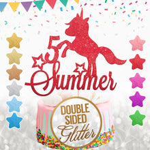 Load image into Gallery viewer, Personalised Unicorn Birthday Cake Topper - EDSG