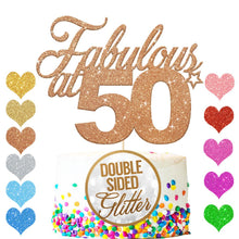 Load image into Gallery viewer, Personalised  Fabulous At 50th Cake Topper