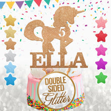 Load image into Gallery viewer, Personalised Unicorn Birthday Cake Topper - EDSG