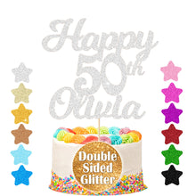 Load image into Gallery viewer, Personalised Birthday Cake Topper Any Name Any Age
