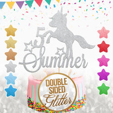 Load image into Gallery viewer, Personalised Unicorn Birthday Cake Topper - EDSG