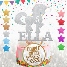 Load image into Gallery viewer, Personalised Unicorn Birthday Cake Topper - EDSG
