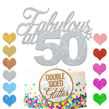 Load image into Gallery viewer, Personalised  Fabulous At 50th Cake Topper