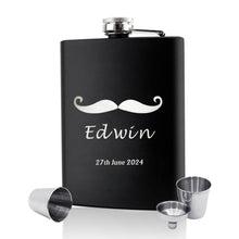 Load image into Gallery viewer, Personalised Hip Flask Engraved Hip Flask for Men Women Husband Bridesmaid Best Man Stainless Steel Flasks Set for Birthday Wedding
