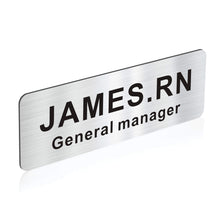 Load image into Gallery viewer, Personalised Name Tags Custom Laser Engraved for School Teacher Kids Business Work
