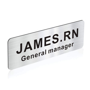 Personalised Name Tags Custom Laser Engraved for School Teacher Kids Business Work