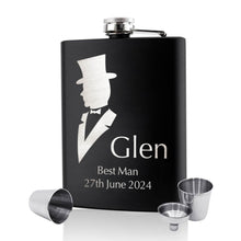 Load image into Gallery viewer, Personalised Hip Flask Engraved Hip Flask for Men Women Husband Bridesmaid Best Man Stainless Steel Flasks Set for Birthday Wedding
