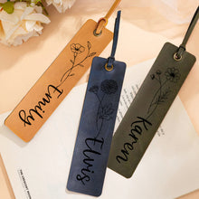 Load image into Gallery viewer, Custom Bookmark Engraved PU Birthstone Book Marks Gifts
