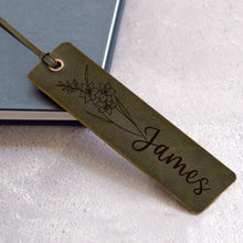 Load image into Gallery viewer, Custom Bookmark Engraved PU Birthstone Book Marks Gifts
