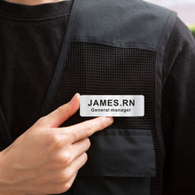 Load image into Gallery viewer, Personalised Name Tags Custom Laser Engraved for School Teacher Kids Business Work
