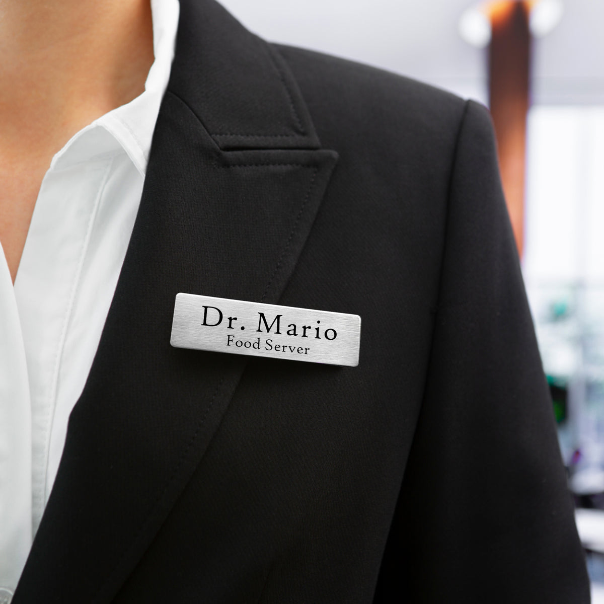Custom metal name tags with pin or magnet – EDSG