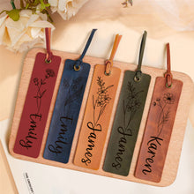 Load image into Gallery viewer, Custom Bookmark Engraved PU Birthstone Book Marks Gifts
