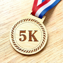 Load image into Gallery viewer, 5K wooden  Medal
