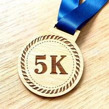 Load image into Gallery viewer, 5K wooden  Medal
