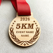 Load image into Gallery viewer, 5K Personalized Wooden  Medal
