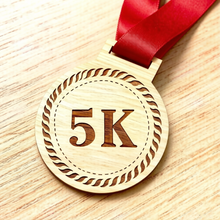 Load image into Gallery viewer, 5K wooden  Medal
