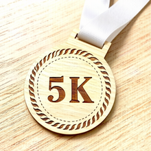 Load image into Gallery viewer, 5K wooden  Medal
