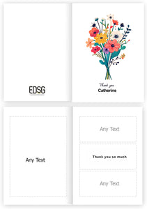 Flower Bouquet Floral Thank You Card
