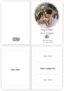 Personalised You're Engaged Photo Upload Card