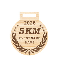 Load image into Gallery viewer, 5K Personalized Wooden  Medal
